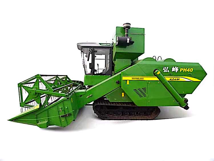 Tracked combine harvester